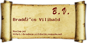 Bradács Vilibald névjegykártya